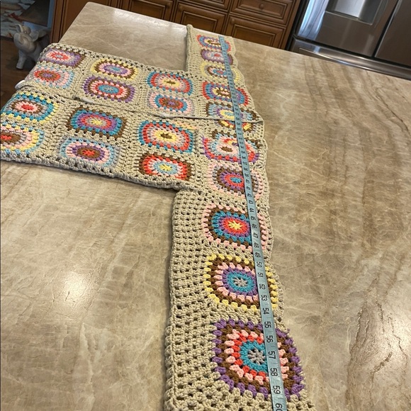 Colorful Crochet Cardigan Sweater L/XL - Picture 7 of 10